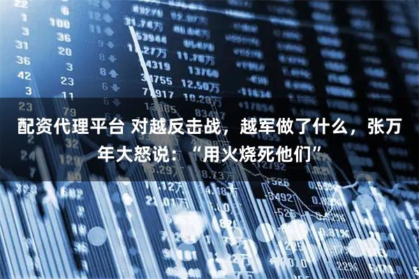 配资代理平台 对越反击战，越军做了什么，张万年大怒说：“用火烧死他们”